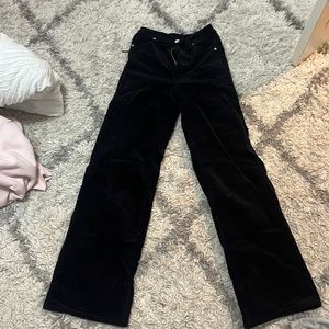 Black corduroy jeans